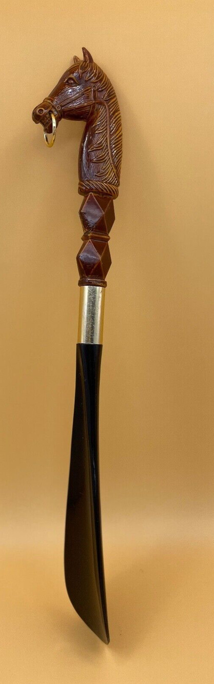 Vintage Three-toned Plastic Horse Shoe Horn Pre-owned